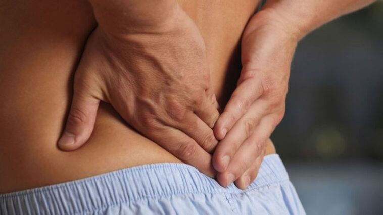Dyskomfort w dolnej części pleców z osteochondrozą lędźwiową